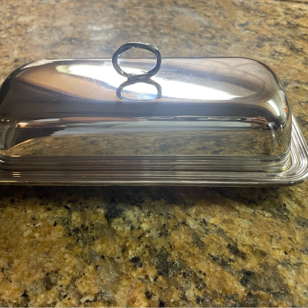 Elegant Silver Butter Dish Eugen Ferner 1965